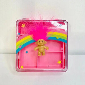 K1 Good Luck Troll Trinkets & Treasures Trinket box Vintage Trolls 90'S RARE!